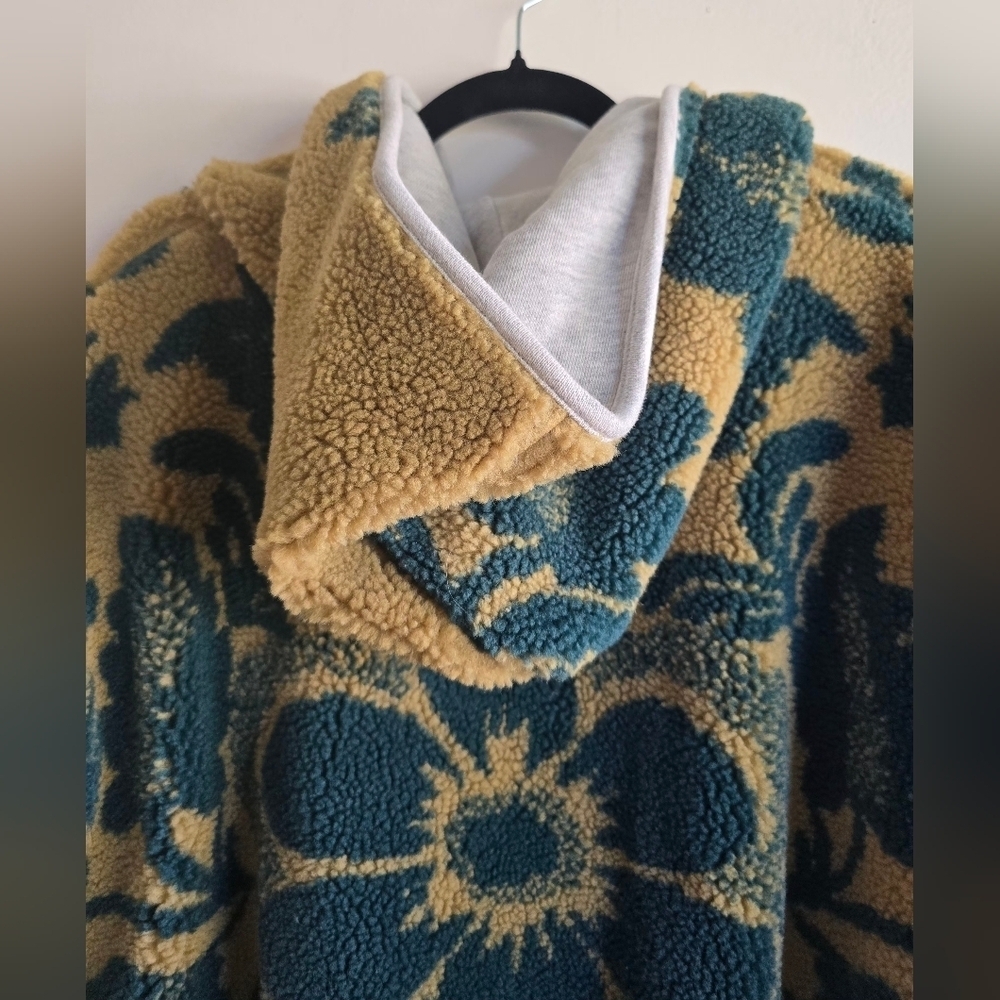 NWT! Free People We The Free, Canyon Moon Cardi Coat, Olive Combo, Size Small - Picture 3 of 10